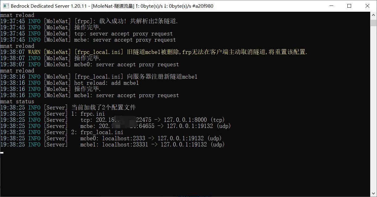 LL3 - MoleNat - BDS专用的内网穿透插件 - [获取真实IP 自动Motd修复 支持Frp协议] | MineBBS 我的世界中文论坛